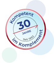 30 Jahre Kompetent im Komplement Logo